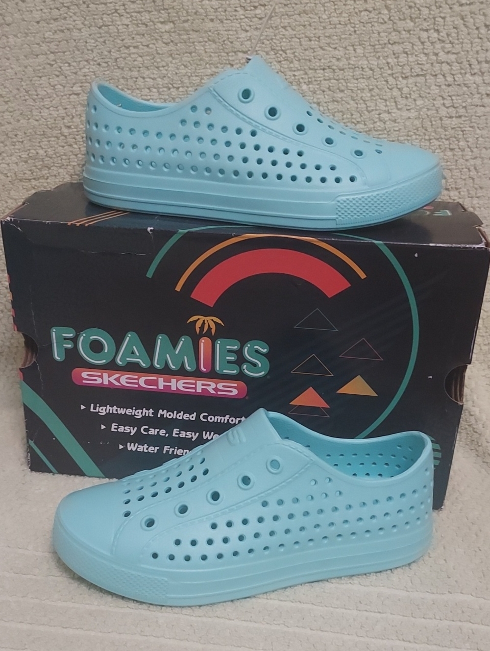 Unisex Youth Foamies Skechers Guzman Lite Shore Splash Shoes